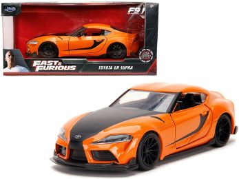 Toyota GR Supra Orange with Black Stripes \Fast & Furious 9 F9\" (2021) Movie 1/32 Diecast Model Car by Jada"""