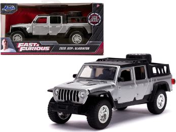 2020 Jeep Gladiator Pickup Truck Silver with Black Top \Fast & Furious\" Movie 1/32 Diecast Model Car by Jada"""