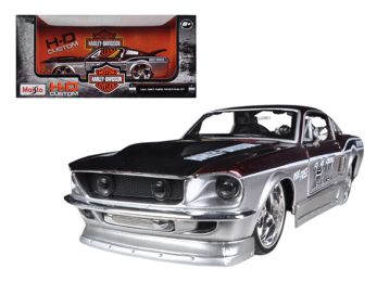 1967 Ford Mustang GT Red and Silver \Harley Davidson\ 1/24 Diecast Model Car by Maisto