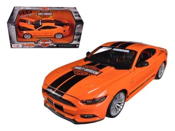 2015 Ford Mustang Harley Davidson Orange 1/24 Diecast Car Model by Maisto