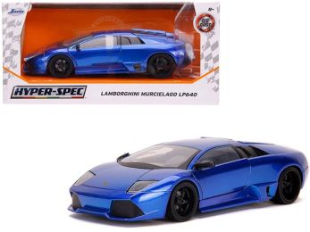 Lamborghini Murcielago LP640 Candy Blue \Hyper-Spec\" 1/24 Diecast Model Car by Jada"""