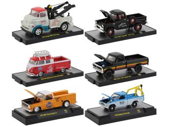 \Auto Shows\" 6 piece Set Release 61 IN DISPLAY CASES 1/64 Diecast Model Cars by M2 Machines"""