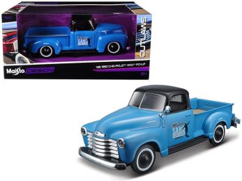 1950 Chevrolet 3100 Pickup Truck Blue with Black Top \Madero Sano Surf Club\" \""Outlaws\"" 1/25 Diecast Model Car by Maisto"""