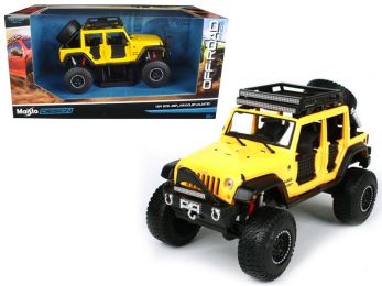 2015 Jeep Wrangler Unlimited Yellow Off Road Kings 1/24 Diecast Model Car by Maisto