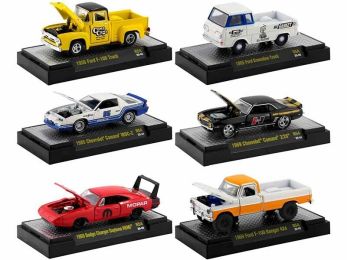 \Auto Meets\" Set of 6 Cars IN DISPLAY CASES Release 54 Limited Edition to 7980 pieces Worldwide 1/64 Diecast Model Cars by M2 Machines"""