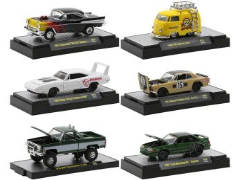 \Auto Meets\" Set of 6 Cars IN DISPLAY CASES Release 55 Limited Edition to 8250 pieces Worldwide 1/64 Diecast Model Cars by M2 Machines"""
