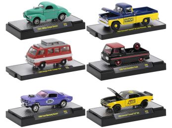Auto Meets Set of 6 Cars IN DISPLAY CASES Release 56 Limited Edition to 7250 pieces Worldwide 1/64 Diecast Model Cars by M2 Machines
