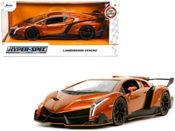 Lamborghini Veneno Bronze Metallic Hyper-Spec Series 1/24 Diecast Model Car by Jada