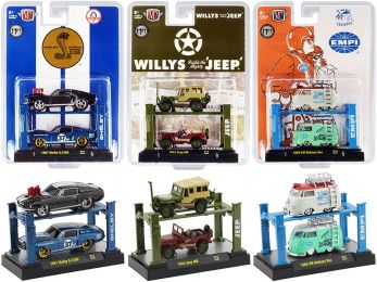 \Auto Lifts\" Set of 6 pieces Series 19 Limited Edition to 5480 pieces Worldwide 1/64 Diecast Model Cars by M2 Machines"""