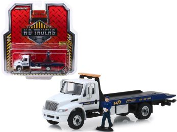 International Durastar Flatbed \Goodyear Roadside Service\" with Repair Man Figure \""H.D. Trucks\"" Series 16 1/64 Diecast Model by Greenlight"""