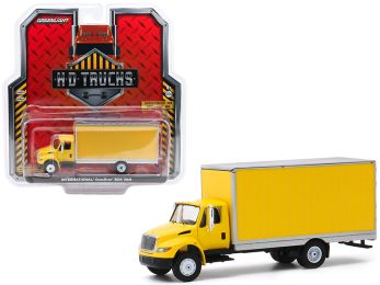 International Durastar Box Van Yellow with Silver Trim \H.D. Trucks\" Series 18 1/64 Diecast Model by Greenlight"""