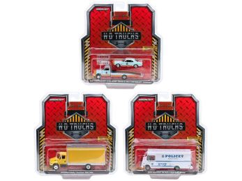 \Heavy Duty H.D. Trucks\" Set of 3 pieces Series 18 1/64 Diecast Models by Greenlight"""