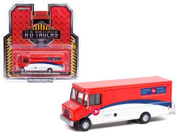 2019 Mail Delivery Vehicle Canada Post Red and White with Blue Stripes H.D. Trucks Series 21 1/64 Diecast Model by Greenlight