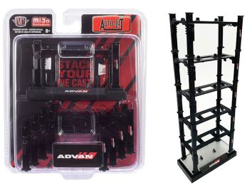 Stackable Diecast Auto-Lifts 5 piece Set \ADVAN Yokohama\" for 1/64 Scale Model Cars by M2 Machines"""
