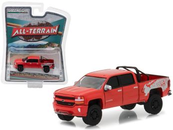 2018 Chevrolet Silverado 1500 Red \All Terrain\" Series 6 1/64 Diecast Model Car by Greenlight"""