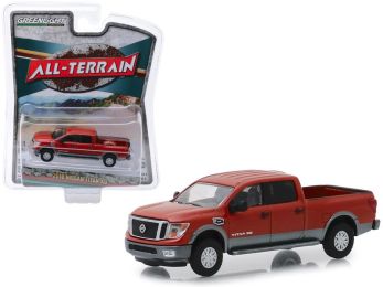 2018 Nissan Titan XD Platinum Pickup Truck Copper \All Terrain\" Series 8 1/64 Diecast Model Car by Greenlight"""