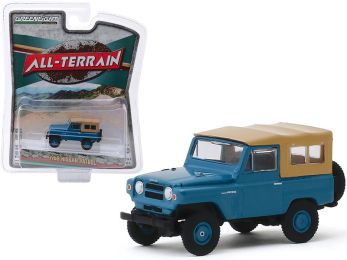 1968 Nissan Patrol Mt. Fuji Blue with Brown Top \All Terrain\" Series 9 1/64 Diecast Model Car by Greenlight"""