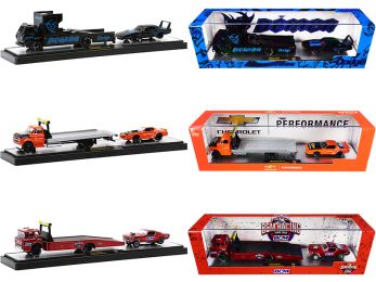 Auto Haulers Set of 3 Trucks Release 44 Limited Edition to 7250 pieces Worldwide 1/64 Diecast Models by M2 Machines