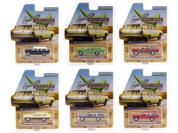 Estate Wagons 6 piece Set Series 6 1/64 Diecast Model Cars by Greenlight