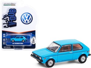 1977 Volkswagen Rabbit Miami Blue \Club Vee V-Dub\" Series 12 1/64 Diecast Model Car by Greenlight"""