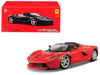 Ferrari LaFerrari Aperta Red \Signature Series\" 1/43 Diecast Model Car by Bburago"""
