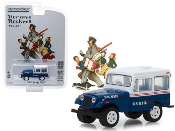 1971 Jeep DJ-5 Blue with White Top U.S. Mail \Norman Rockwell Delivery Vehicles\" Series 1 1/64 Diecast Model Car by Greenlight"""