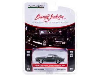1969 Chevrolet COPO Camaro ZL1 Fathom Green (Lot #1402) Barrett Jackson \Scottsdale Edition\" Series 6 1/64 Diecast Model Car by Greenlight"""