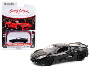 2020 Chevrolet Corvette C8 Stingray Black VIN #001 (Lot #3007) Barrett Jackson \Scottsdale Edition\" Series 6 1/64 Diecast Model Car by Greenlight"""