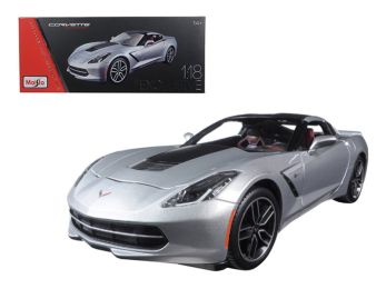 2014 Chevrolet Corvette Stingray C7 Z51 Silver \Exclusive Edition\" 1/18 Diecast Model Car by Maisto"""
