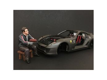 \Chop Shop\" Mr. Lugnut Figure for 1:24 Scale Models by American Diorama"""