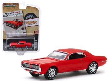 1967 Mercury Cougar Red \Mercury Cougar Dan Gurney Special\" \""Vintage Ad Cars\"" Series 2 1/64 Diecast Model Car by Greenlight"""