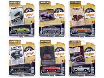 \Vintage Ad Cars\" Set of 6 pieces Series 3 1/64 Diecast Model Cars by Greenlight"""