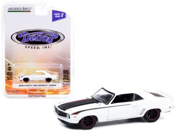 1969 Chevrolet Camaro (Angelo Vespi's) White with Black and Red Stripes Detroit Speed Inc. Series 2 1/64 Diecast Model Car by Greenlight