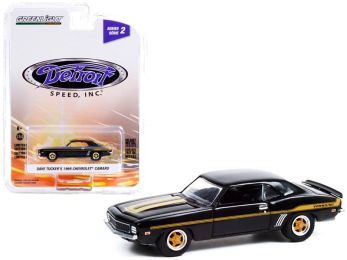 1969 Chevrolet Yenko Camaro (Dave Tucker's) Black with Gold Stripes Detroit Speed Inc. Series 2 1/64 Diecast Model Car by Greenlight