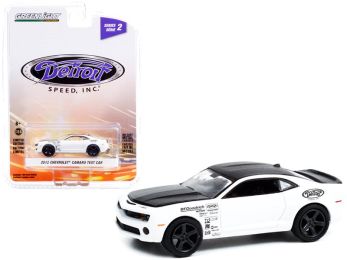 2012 Chevrolet Camaro Test Car White Monster White and Black Detroit Speed Inc. Series 2 1/64 Diecast Model Car by Greenlight