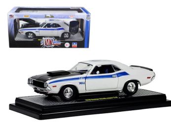 1970 Dodge Challenger T/A 340 Six Pack Pearl White 75th Mopar Anniversary 1/24 Diecast Model Car by M2 Machines