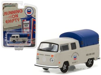 1974 Volkswagen T2 Double Cab Pickup with Canopy Chevron 1/64 Diecast Model Car  by Greenlight