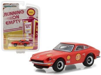 1971 Datsun 240Z Shell Oil \Running on Empty\" Series 4 1/64 Diecast Model Car by Greenlight"""