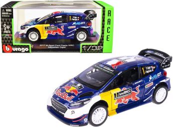 2017 Ford Fiesta M-Sport WRC #1 Sebastien Ogier - Julien Ingrassia \Red Bull\" \""Race Car\"" Series 1/32 Diecast Model Car by Bburago"""