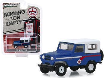 1964 Nissan Patrol Blue with White Top \Caltex\" \""Running on Empty\"" Series 9 1/64 Diecast Model Car by Greenlight"""
