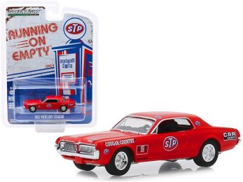 1967 Mercury Cougar Red \STP\" \""Cougar Country\"" \""Running on Empty\"" Series 9 1/64 Diecast Model Car by Greenlight"""