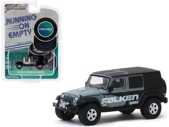 2014 Jeep Wrangler Unlimited Gray and Black \Falken Tires\" \""Running on Empty\"" Series 10 1/64 Diecast Model Car by Greenlight"""
