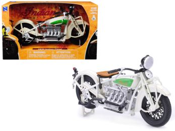 1930 Indian Chief White Bike 1/12 Diecast Motorcycle Model by New Ray
