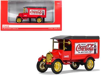 1926 Ford Model TT Delivery Van Coca-Cola Red with Gold Wheels 1/43 Diecast Model Car by Motorcity Classics