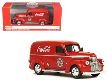 1945 Panel Delivery Van \Coca-Cola\" Red 1/43 Diecast Model Car by Motorcity Classics"""