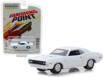 1970 Dodge Challenger R/T White \Vanishing Point\" (1971) Movie \""Hollywood\"" Series 22 1/64 Diecast Model Car by Greenlight"""