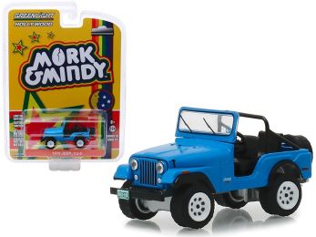 1972 Jeep CJ-5 Blue \Mork & Mindy\" (1978-1982) TV Series \""Hollywood Series\"" Release 23 1/64 Diecast Model Car by Greenlight"""