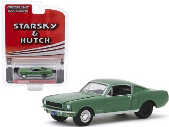 1966 Ford Mustang Fastback Green \Starsky and Hutch\" (1975-1979) TV Series \""Hollywood Special Edition\"" 1/64 Diecast Model Car by Greenlight"""