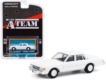 1980 Chevrolet Caprice Classic White \The A-Team\" (1983-1987) TV Series \""Hollywood Special Edition\"" 1/64 Diecast Model Car by Greenlight"""