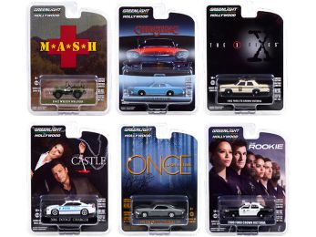 \Hollywood Series\" Set of 6 pieces Release 30 1/64 Diecast Model Cars by Greenlight"""